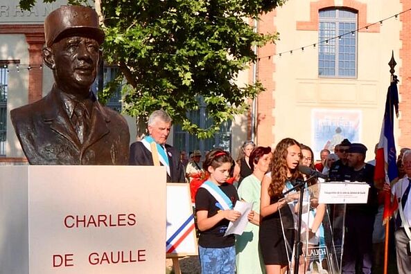 Stèle du Général de Gaulle inaugurée le 18 juin au Pôle culturel de l’Usine électrique