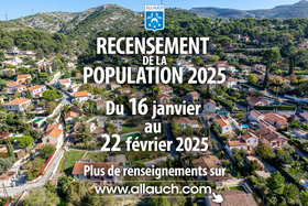 Campagne de recensement de la population à Allauch du 16 janvier au 22 février 2025