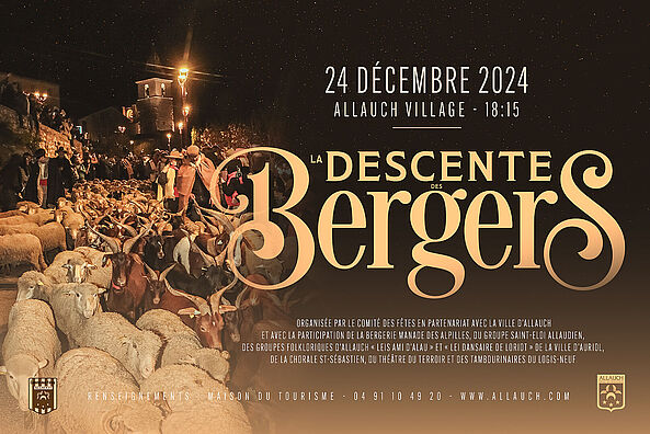 Venez assister à la Descente des Bergers, le mardi 24 décembre à 18h15